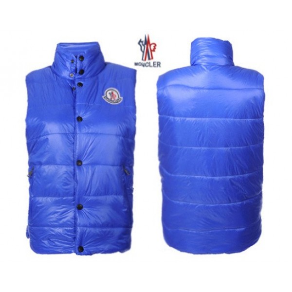 Moncler Gilet Donna Piumini Blu Presa M58